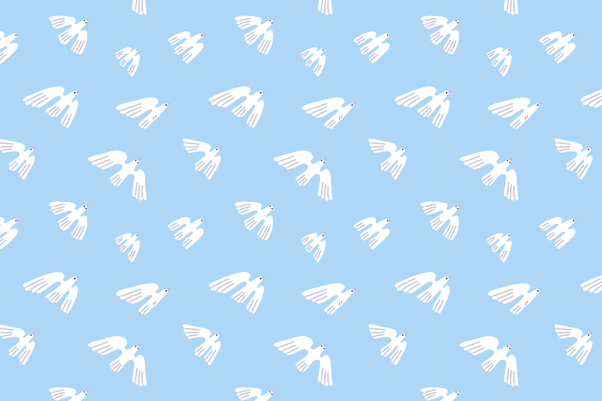 Flying birds seamless patterns set, an Animal Illustration by Good Studio (Photo 4 of 10)