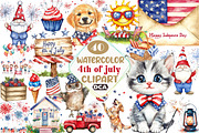 Watercolor 4th of July Png, an Illustration by DreamCafeArt (Thumbnail 1 of 5)