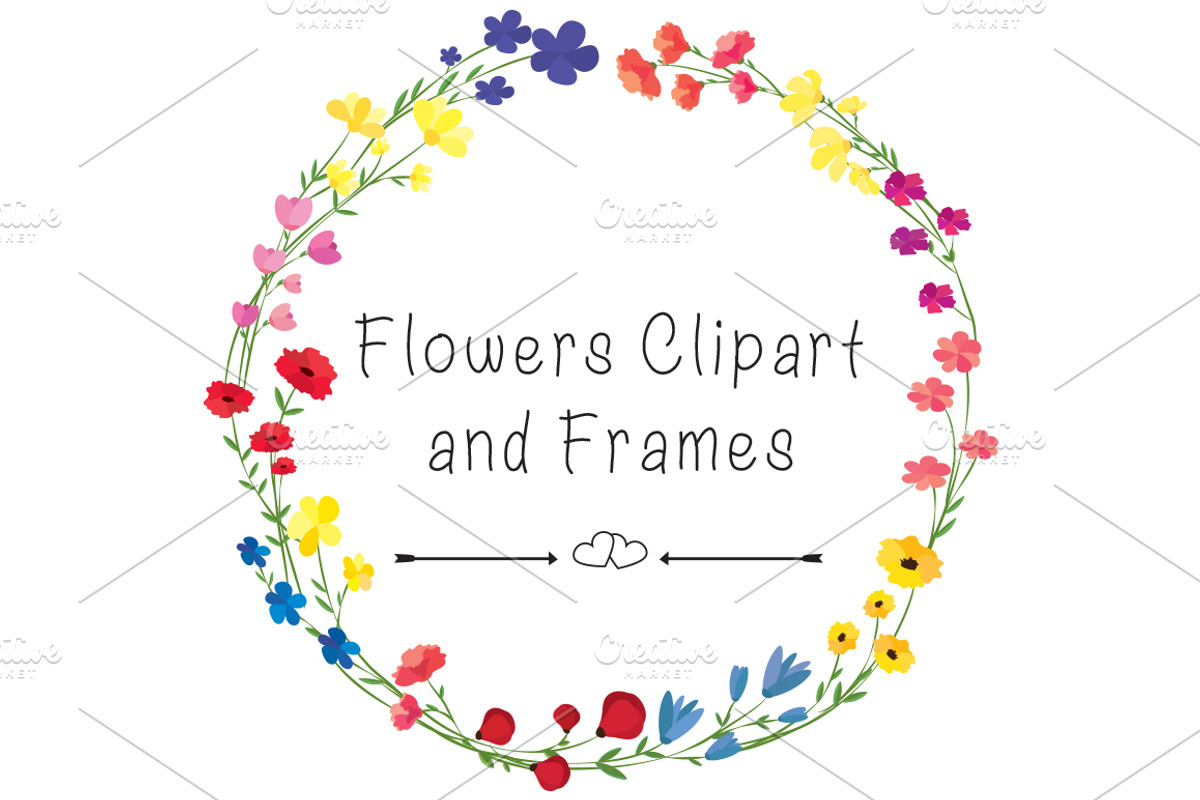 Flowers Clipart and Frames, an Illustration by lavinialorena (Photo 5 of 5)