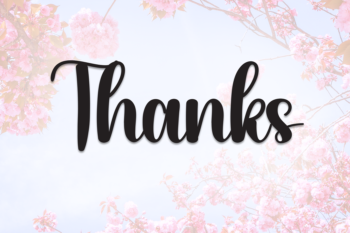 Cherry Bloosom | Script Font, a Handwritten Font by Scratchones (Photo 8 of 8)