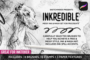 Inkredible - Messy Ink & Wash Set, a Brush Add-On by SketchWerx (Thumbnail 1 of 17)