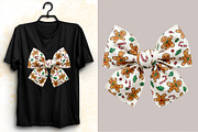 Watercolor Christmas Bow Clipart Bun, an Illustration by SVGArt (Thumbnail 3 of 8)