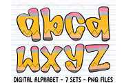 Preppy Retro Back to School Alphabet, an Object Graphic by RETROVIBZDESIGNS (Thumbnail 4 of 8)