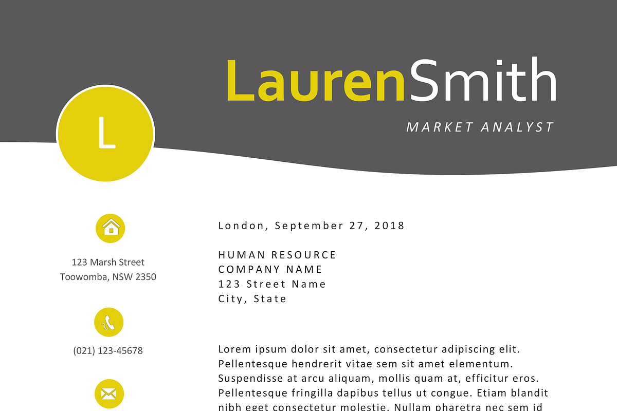 Citrus curve modern resume, a Resume Template by Inkpower (Photo 2 of 5)