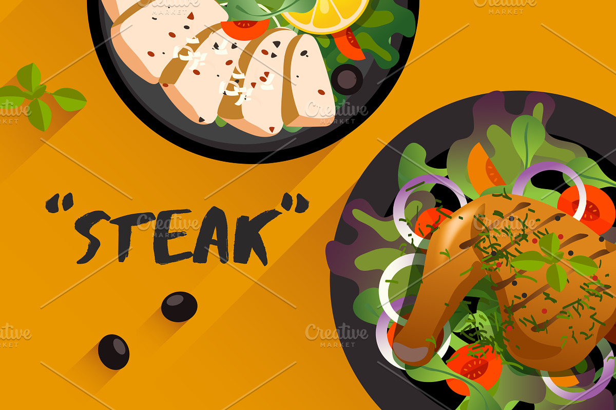 Big Set of Mediterranean Cuisine, an Object Graphic by Daraon (Photo 5 of 5)