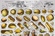 Fast Food Cartoon Objects Set, an Object Graphic by BALABOLKA (Thumbnail 2 of 4)
