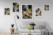 Golden Abstract Forest Illustration, a Decorative Illustration by Housui Patterns (Thumbnail 4 of 12)