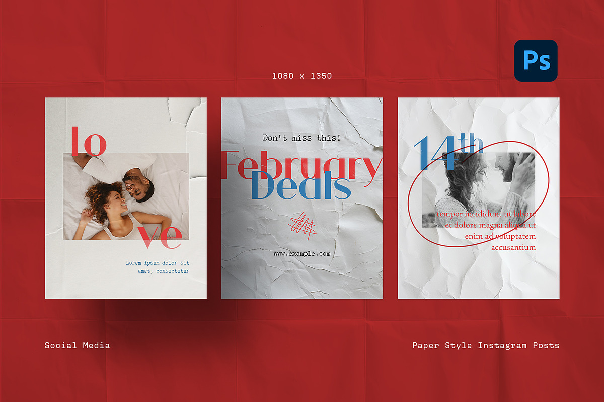 Love Notes – Valentine Social Posts, a Social Media Template by Filip Studio (Photo 3 of 5)