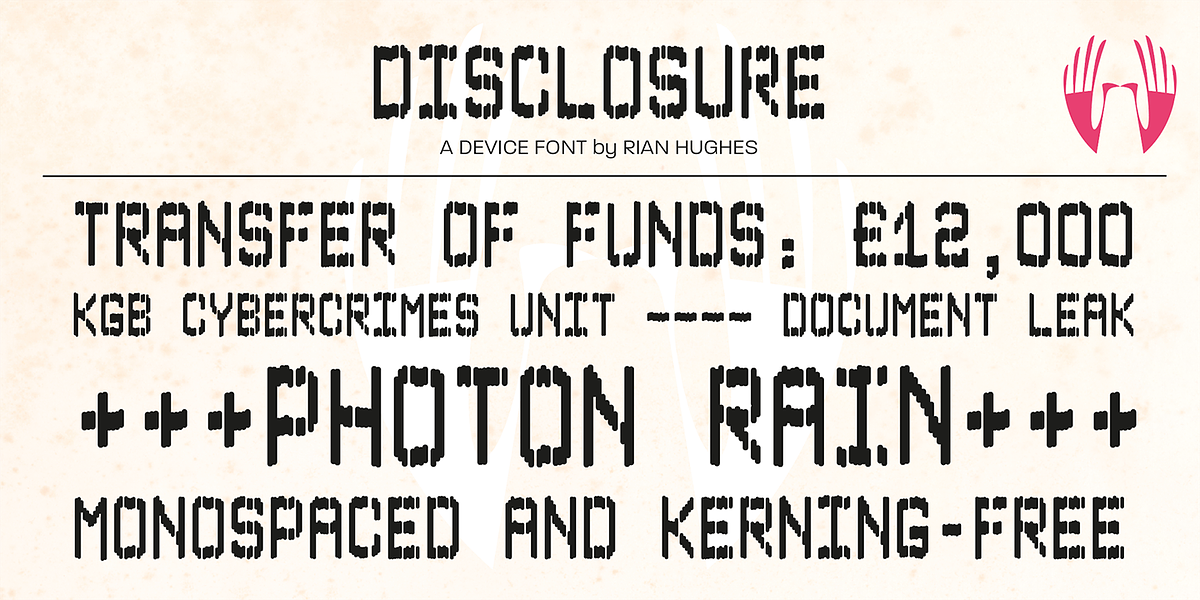 Disclosure, a Sans Serif Font by Device (Photo 7 of 10)