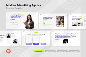 Modern Advertising Agency PPT, a Presentation Template by Antstheme