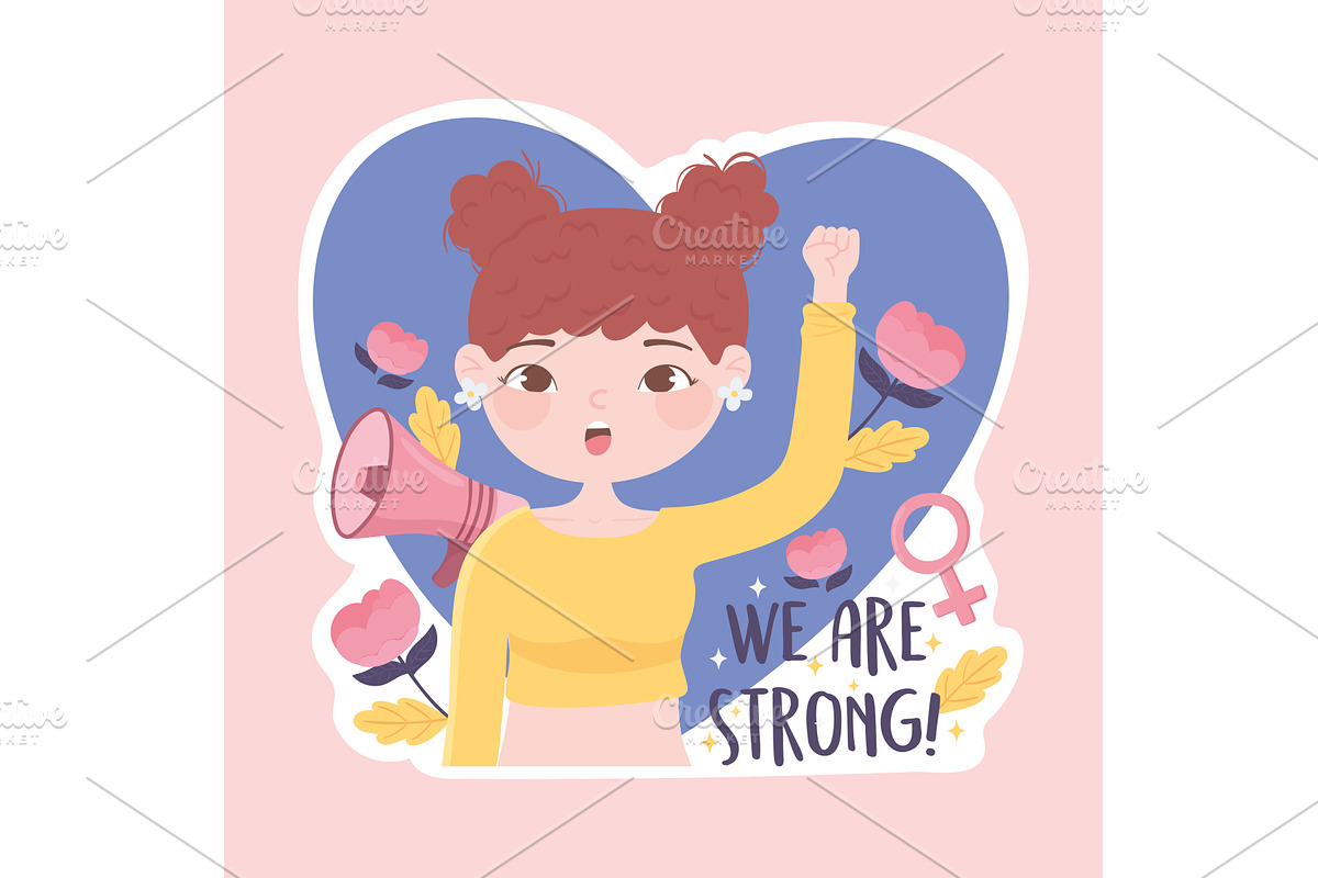 girl power motivation, a Person Illustration by studiogstock