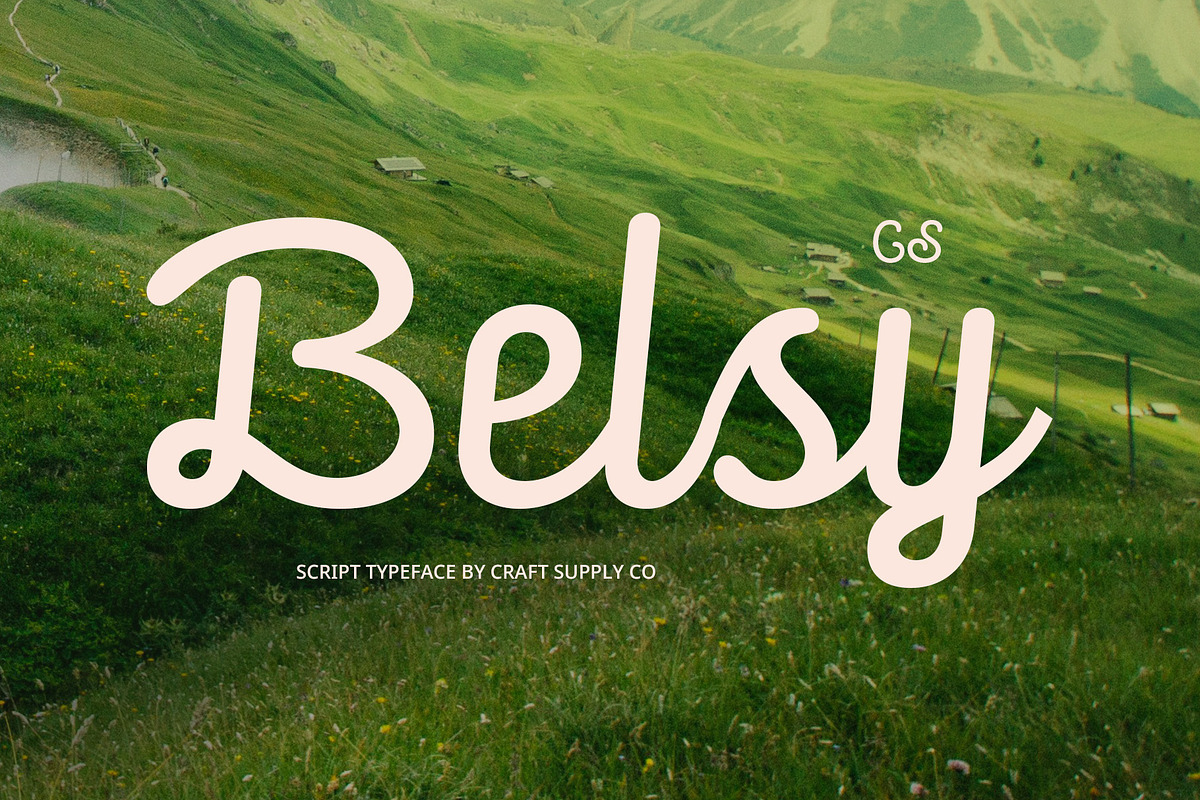 CS Belsy – Script Font, a Script Font by Craft Supply Co. (Photo 1 of 8)