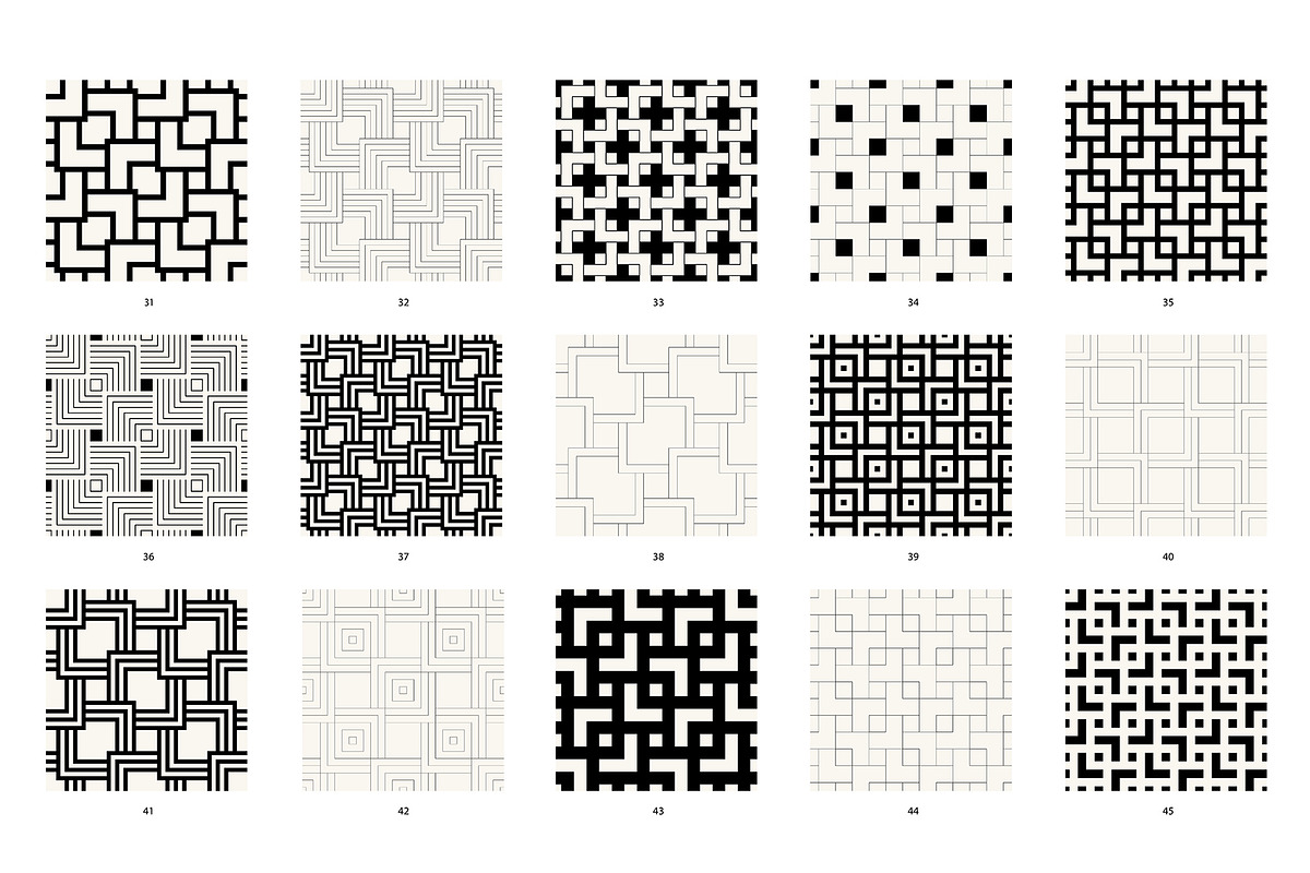 Square. Seamless Patterns Bundle, a Pattern Graphic by Curly_Pat (Photo 4 of 8)