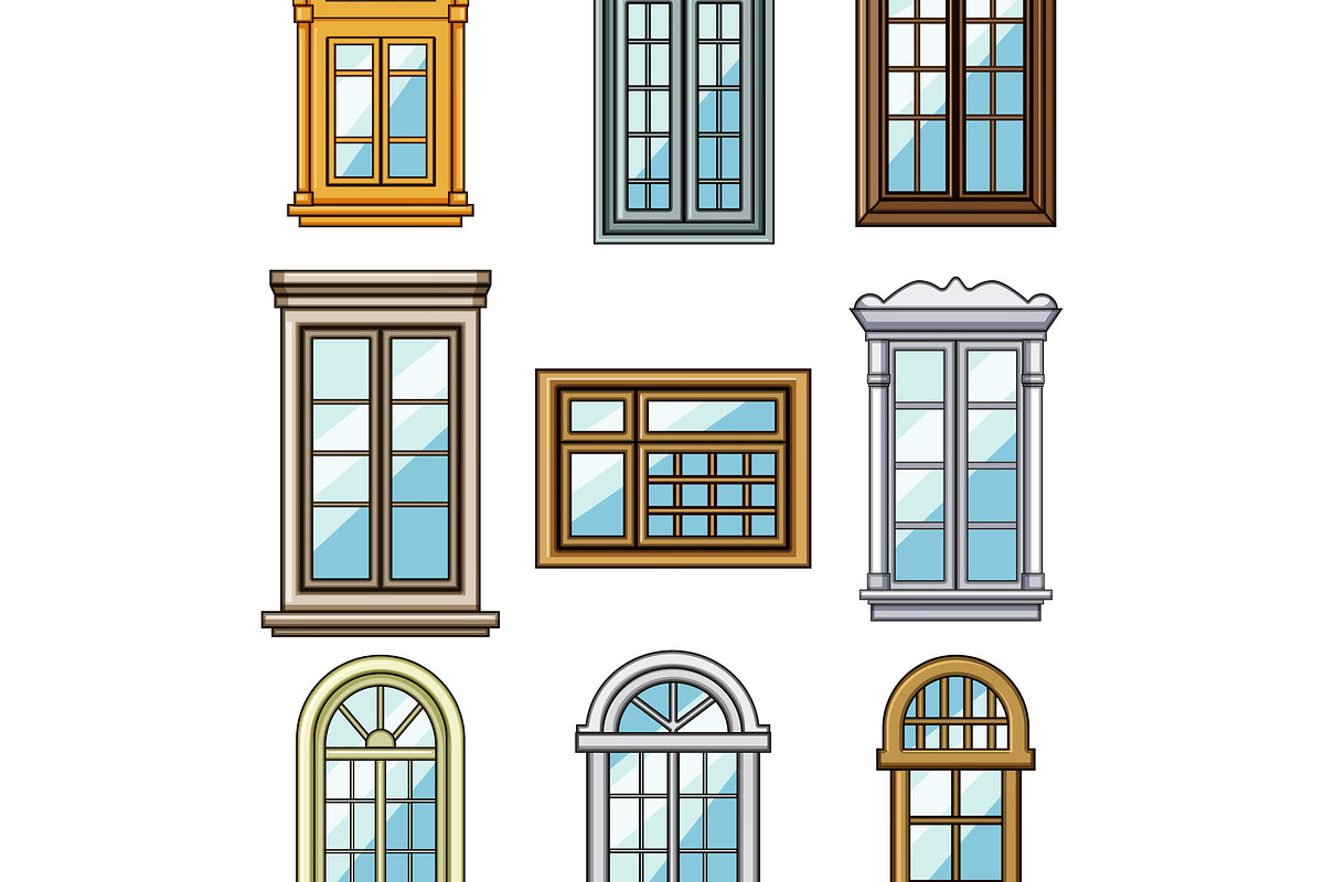 Various window frames illustrating, an Object Graphic by pikepicture (Photo 2 of 3)