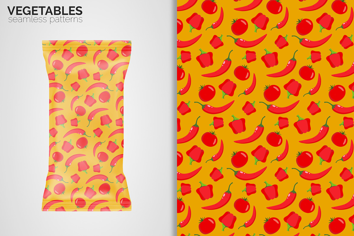 Vegetables Seamless Patterns, a Pattern Graphic by 3Y_Design (Photo 5 of 6)