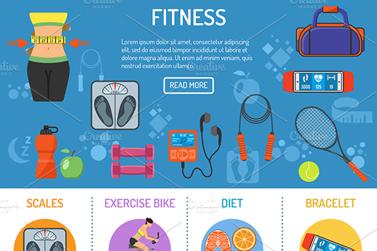Fitness & Gym Themes, a Food Illustration by TAlex (Photo 6 of 7)