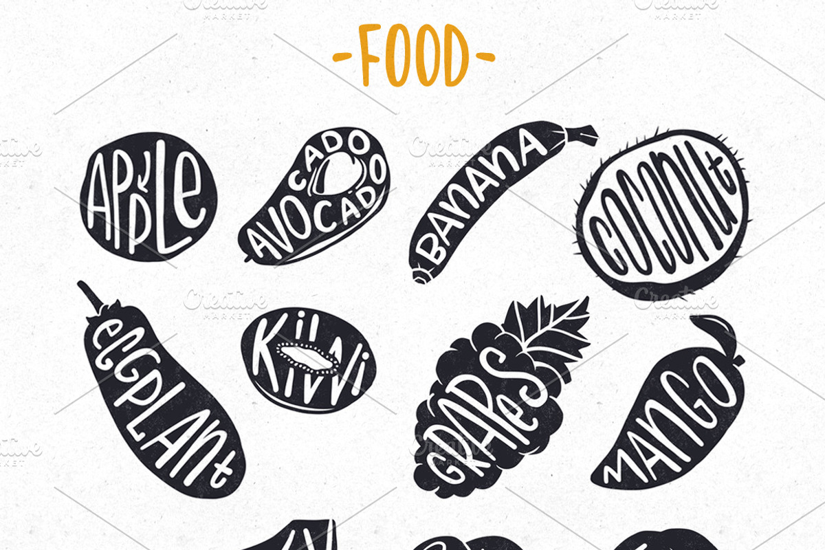 Set of hand-drawn illustration, a Food Illustration by Wewhitelist (Photo 2 of 6)