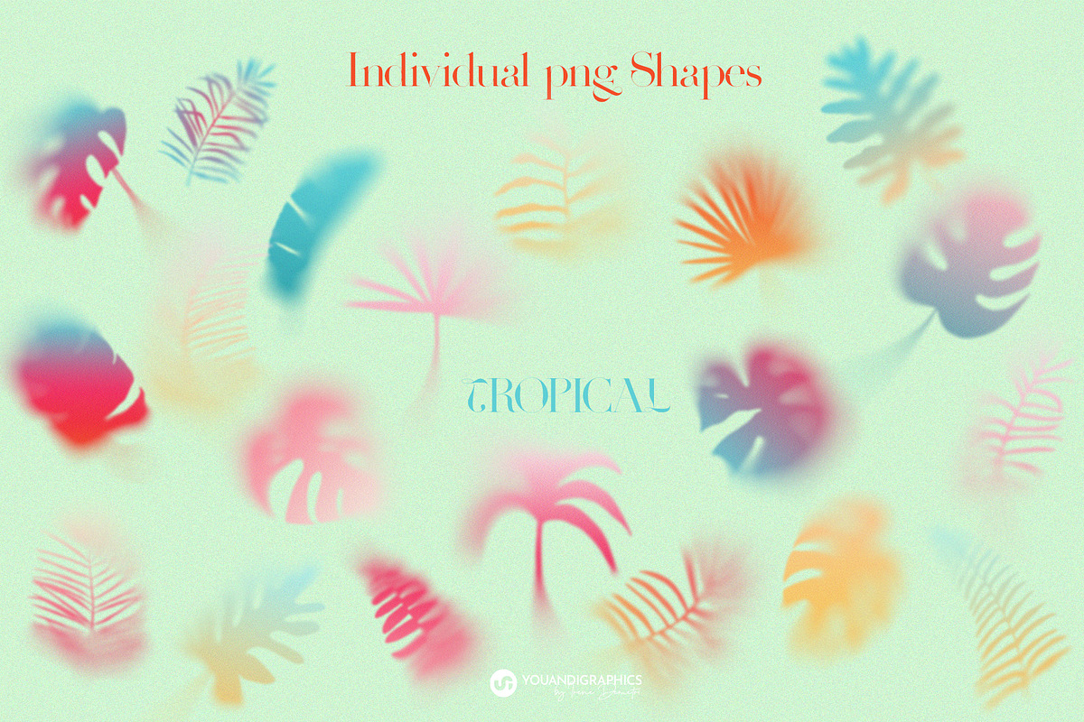 Tropical Grainy Gradient Backgrounds, a Texture Graphic by Youandigraphics (Photo 9 of 12)