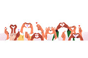 Hands showing hearts, charity banner, a Person Illustration by Good Studio (Thumbnail 2 of 3)