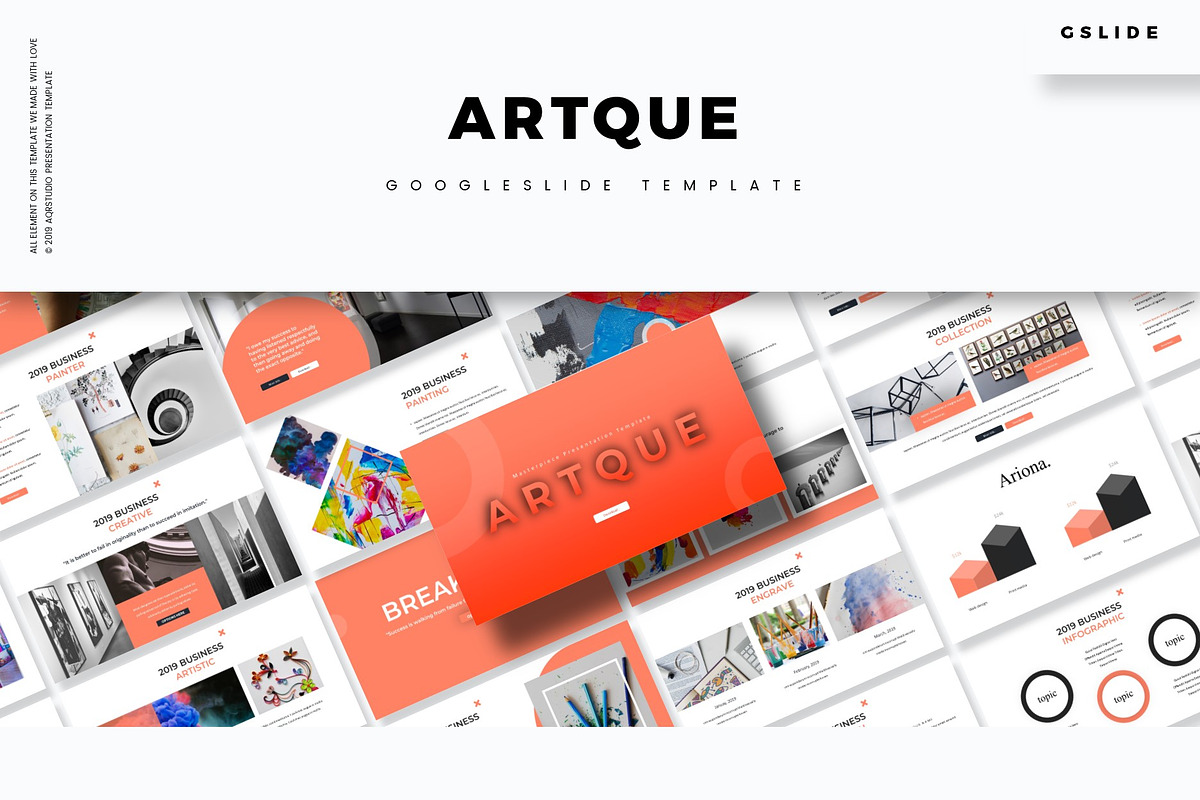 Artque - Google Slides Template, a Presentation Template by AQR Studio