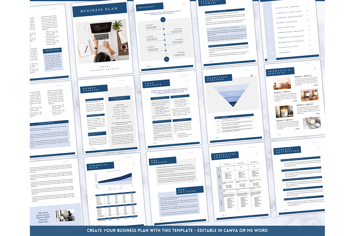 Small Business Plan Template - 17pg, a Marketing Template by Templatables (Photo 9 of 9)