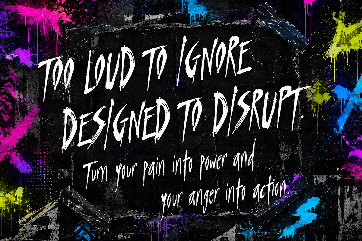 Punksters Trauma - Break the Rules, a Handwritten Font by HypeWorksCo (Photo 8 of 14)