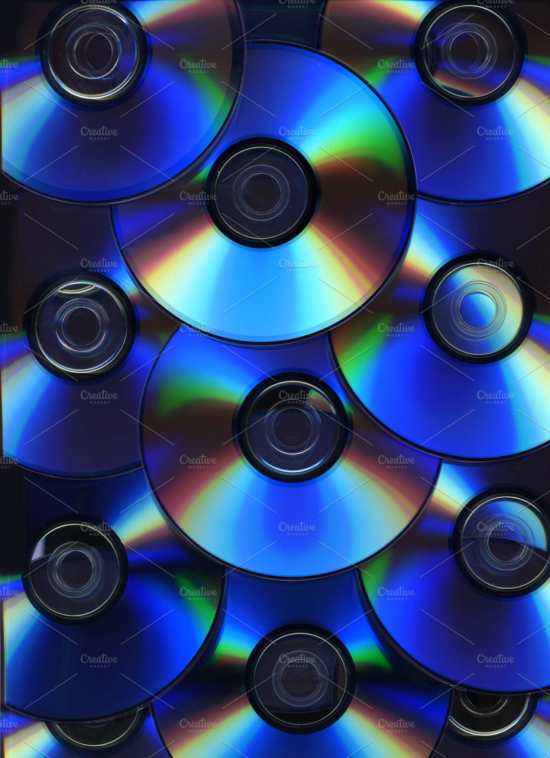 Blue Disc Background Featuring Cd Background And Media