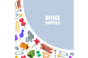 Office supplies. corner design with, a Finance Illustration by Onyx