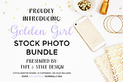 Stock Photo Bundle - Golden Girl, a Product Mockup by Type & Style (Thumbnail 1 of 2)