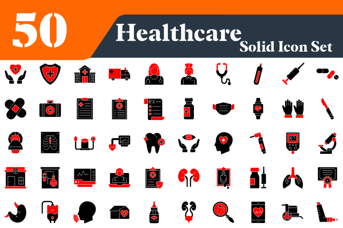 Healthcare Solid Icons Bundle, a Solid Icon by EllaMaiyaali (Photo 2 of 2)