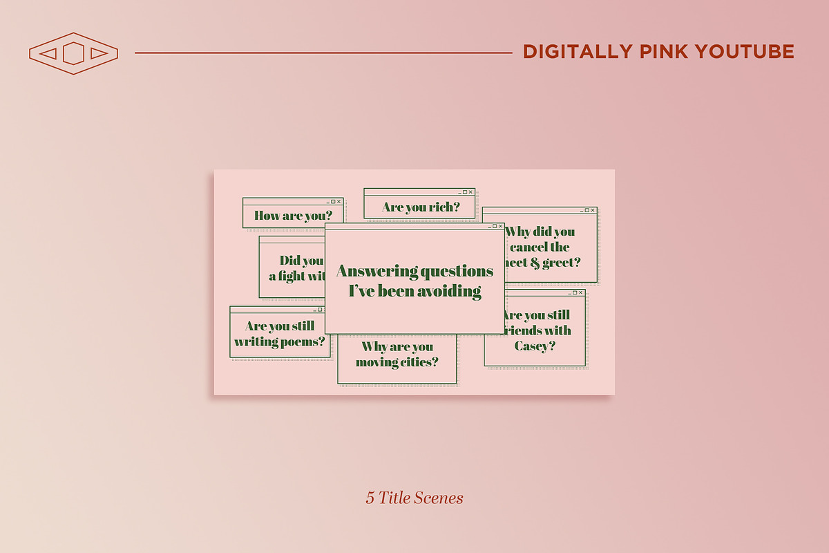 Digitally Pink Youtube Branding Kit, a Social Media Template by Tangerine Nation (Photo 12 of 16)