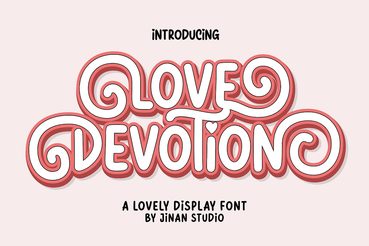 Love Devotion - A Display Font, a Handwritten Font by Ainun Jinan (Photo 1 of 9)