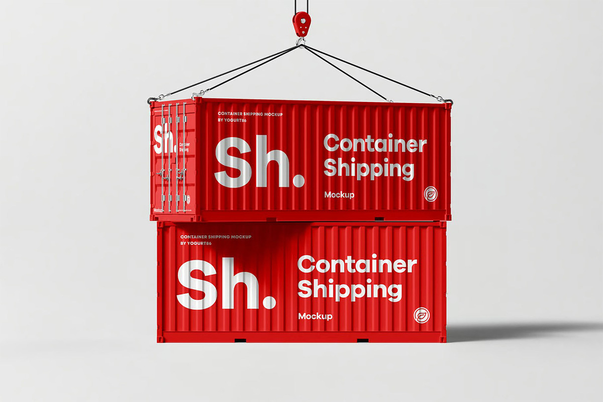 Shipping Container Mock-up, a Cups & Container Mockup by zippypixelstudio (Photo 3 of 12)