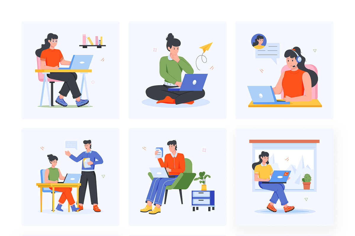 Animated People Working Icons, an Emoji Icon by Vectors Market (Photo 6 of 11)