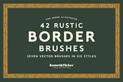 42 Rustic Border Brushes, a Brush Add-On by Komet & Flicker (Thumbnail 1 of 6)