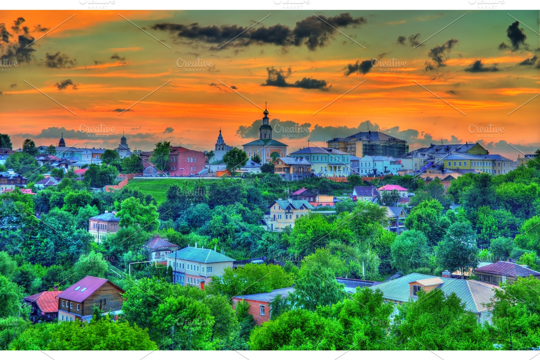 Skyline of Vladimir city in Russia, an Architecture Photo by Leonid Andronov