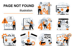 Page Not Found Web Illustrations, a Templates & Theme by alexdndz