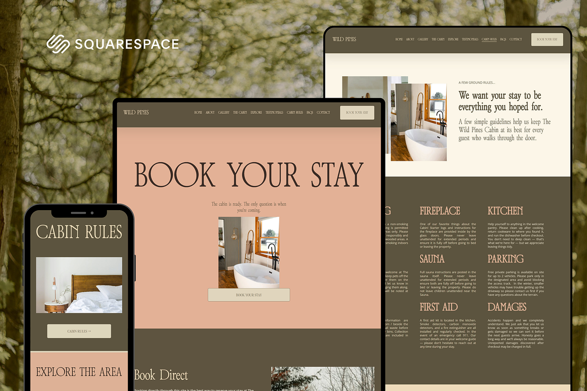 Airbnb Squarespace Website Template, a Squarespace Template by Solana Creative Co. (Photo 2 of 11)