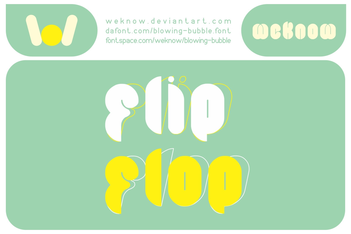 blowing bubble font preview 4