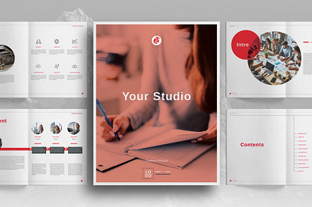 Red Studio Brochure Template