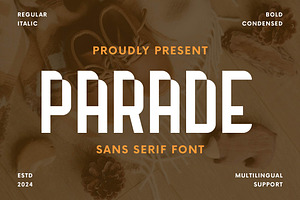 Parade Condensed Font, a Sans Serif Font by Artiveko