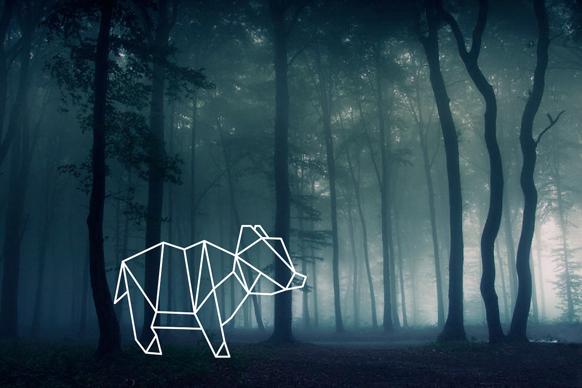 100 Geometric elements + bonus!, an Animal Illustration by Lina_Lisichka (Photo 7 of 9)