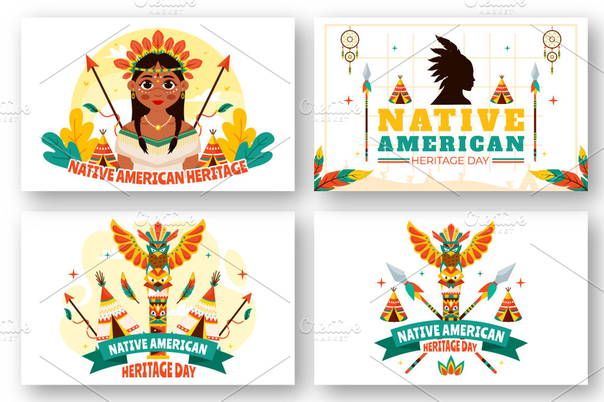 11 Native American Heritage Day, a Seasonal Illustration by denayunebgt (Photo 3 of 5)