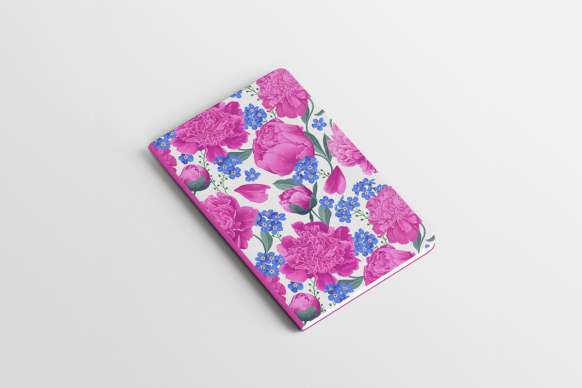 Pattern Peonies Forget-Me-Not, a Pattern Graphic by MarynaPetrovska (Photo 12 of 12)
