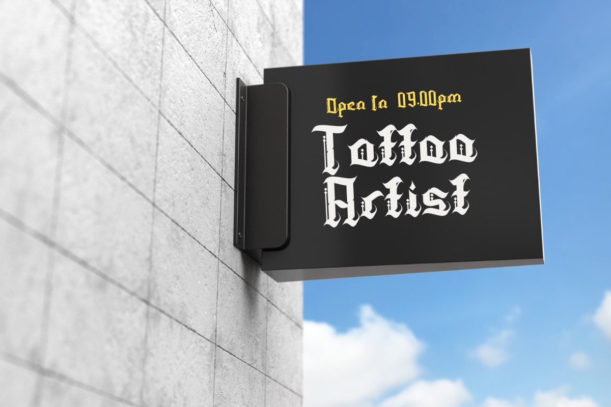 Cabone Backs - Gothic Blackletter, a Blackletter Font by Dhabee (Photo 7 of 16)