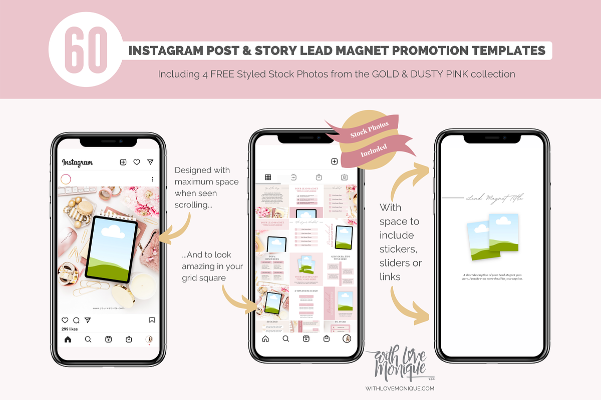 Instagram Lead Magnet Promotion Temp, a Social Media Template by With Love Monique (Photo 4 of 9)