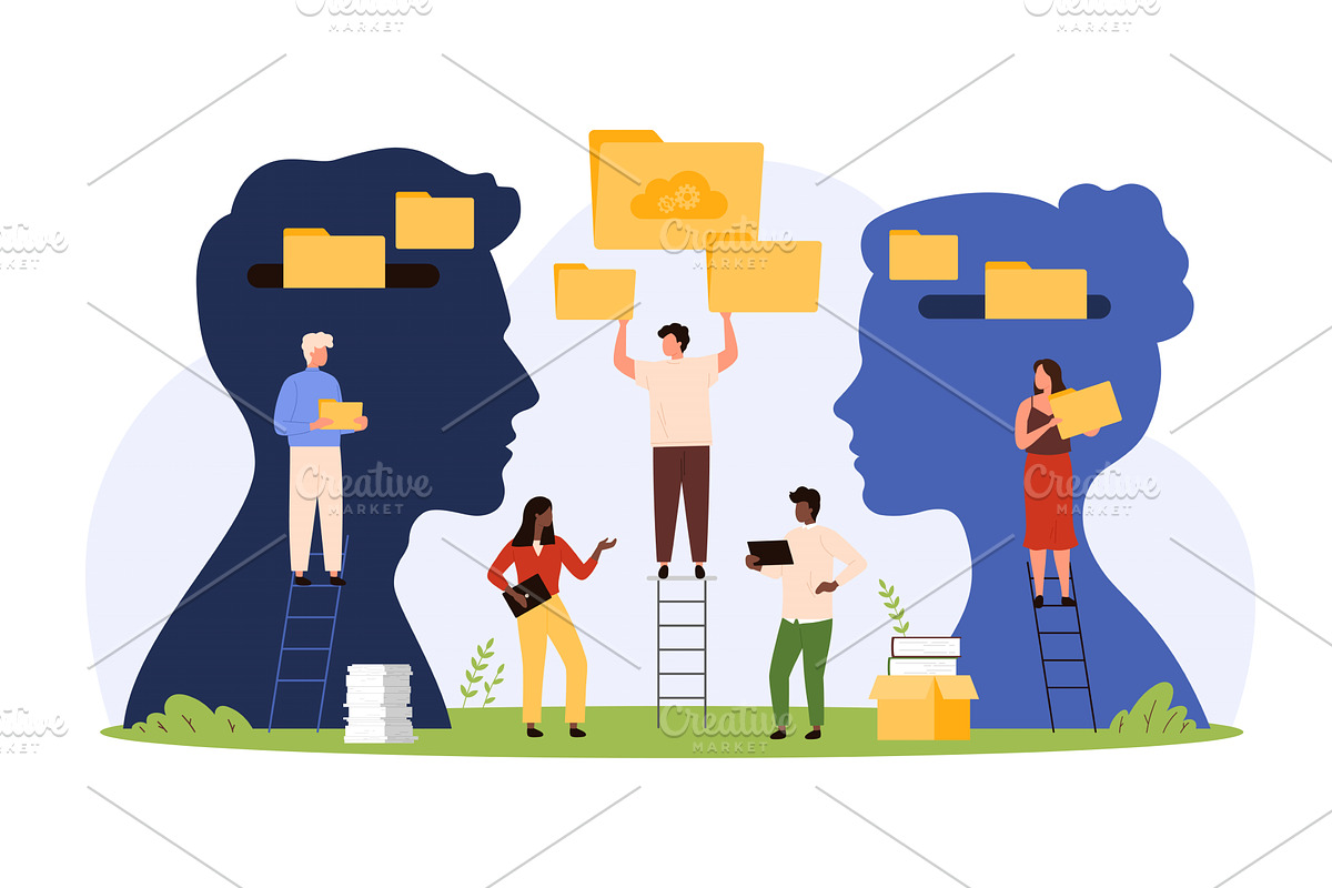 Data transfer, exchange of digital, a Technology Illustration by Flashvector