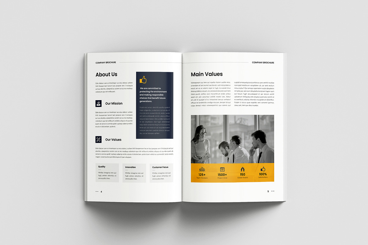 Company Profile Brochure Template, a Brochure Template by Spark_Creative (Photo 5 of 16)