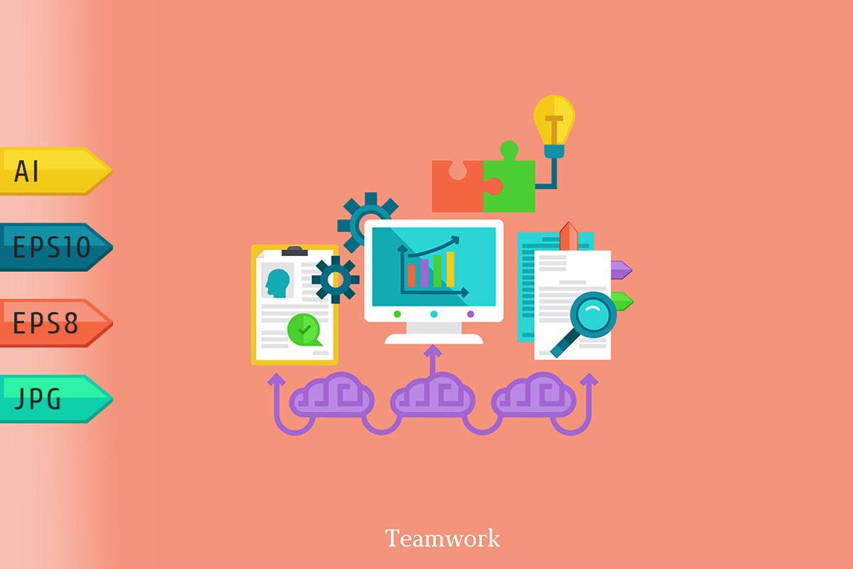 Set of business and starup concepts., a Work Illustration by julia_musdotter (Photo 6 of 22)