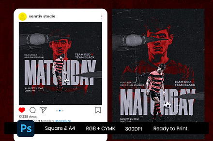 Sport Poster and Instagram Template, a Poster Template by Samtiv Studio